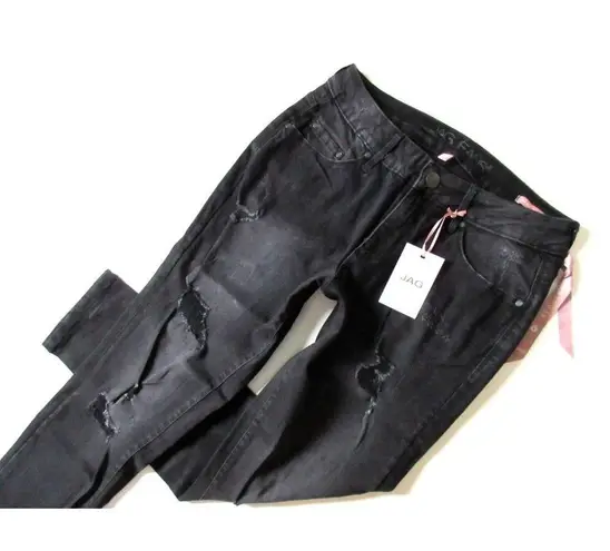 Jag jeans NWT Sally Skinny Ankle in Black Distressed Low Rise Stretch Jeans 6
