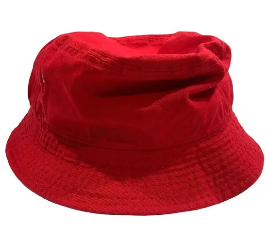 Hand Painted Heart Cherries Red Bucket Hat