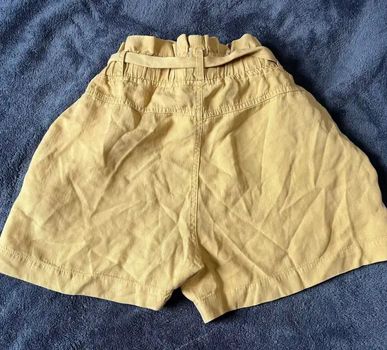 Thread and Supply Yellow Tie Front Shorts