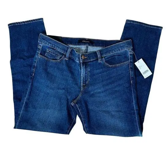 J Brand NWT Hipster Low Rise Dark Denim Jeans Size 32 Straight Leg