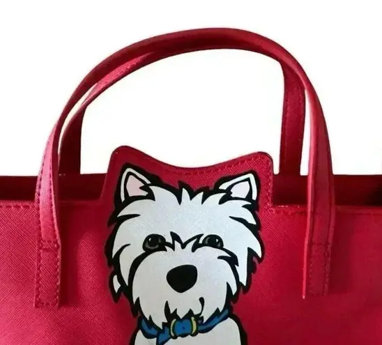MARC TETRO Westie Dog Mini Tote Everyday Crossbody Versatile Red Bag
