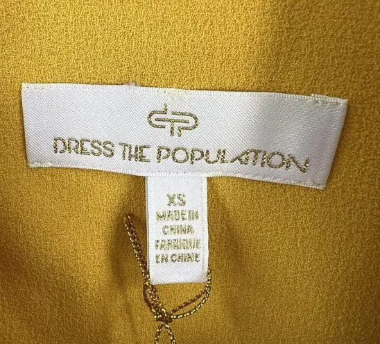 Dress the Population Maira Jumpsuit in Canary Yellow XS New