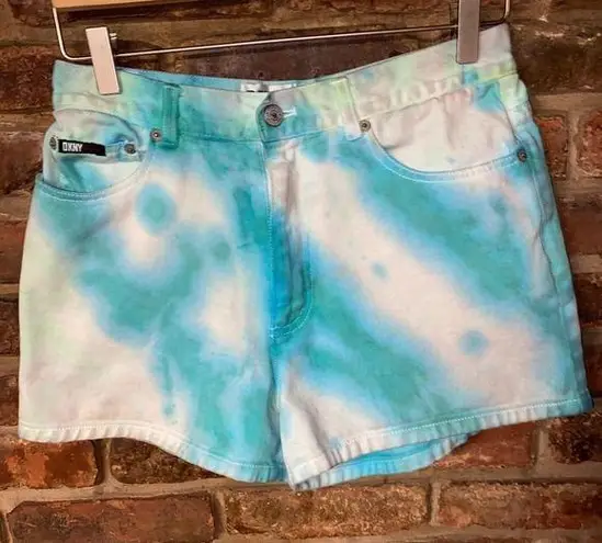 DKNY  Custom Tie Dye Denim Jean Shorts Size 10