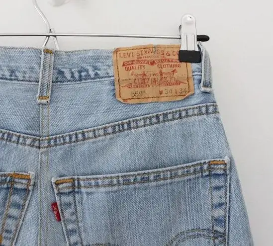 Levi's 559 Vintage Custom Reworked Distressed Denim Mini Skirt Size 24/25