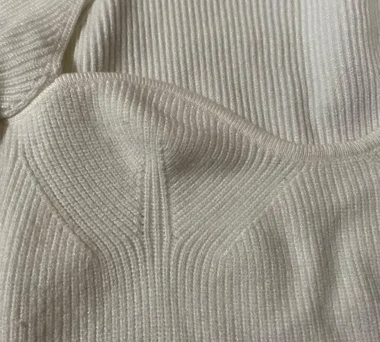 Womens White Sweater Small Fitted Unbranded