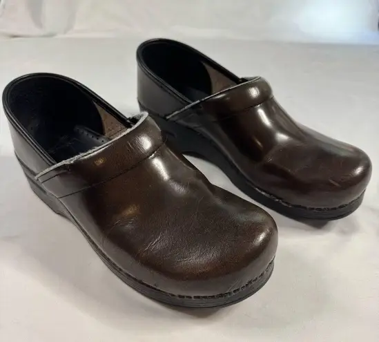 Dansko Professional Leather Brown Clog Size 41 EU 10.5-11 Slip On Ortho Classic