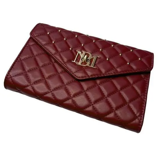 Badgley Mischka Diamond Quilted Convertible Crossbody Bag Cocktail Clutch Purse