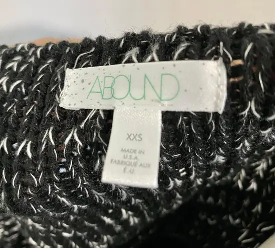 Abound Women’s Cropped Twist Back Long Sleeve Knit Sweater Black Size XXS NWT