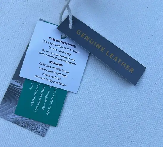 Wicker Brown Round Canteen Style Genuine Leather Strap Boho Style Bag NWT