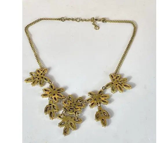J Crew Cluster Statement Necklace Bib For Women's Party Wedding PROM Gold