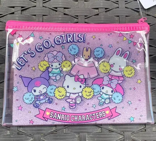 Sanrio Pink Blue Zipper Bag Double Sided