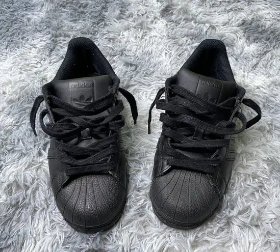 Adidas Black Superstar Sneakers