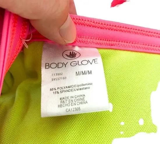 Body Glove Tati West Retro Colorblock Crisscross High One Piece Swimsuit Medium