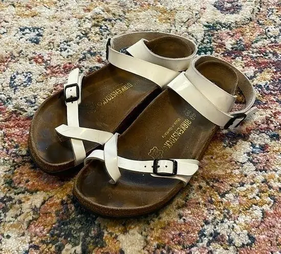 Birkenstock White Ankle Buckle Sandals