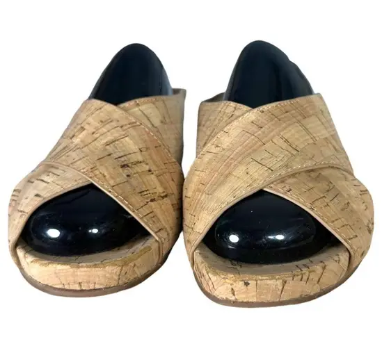 Gentle Souls Kenneth Cole Gisele X-Band Slides Wedge Cork Women's Size 7.5