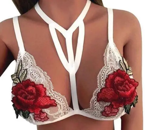 🆕Floral Elastic Cage Bralette Crop Top