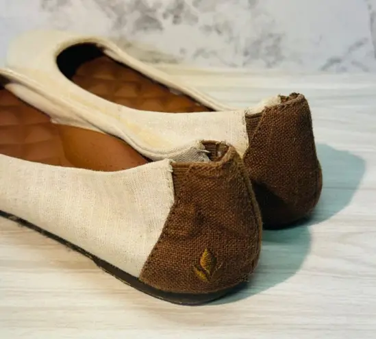 REEF Bella Costas Tropic Ballet Flats Size Women’s 7 Tan Gold Tweed