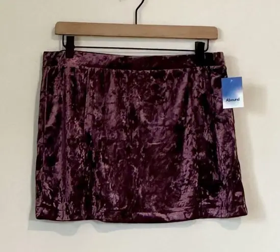 Abound NEW  by Nordstrom Velvet Pull-on Mini Skirt with Slit - Large