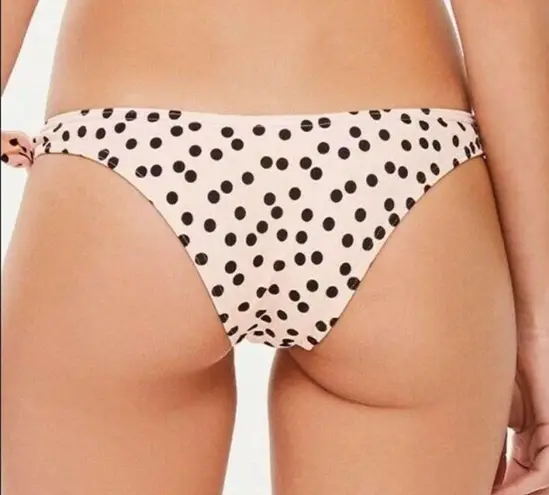 Topshop  Pink Polka Dot Tie Knot Bikini Bottom