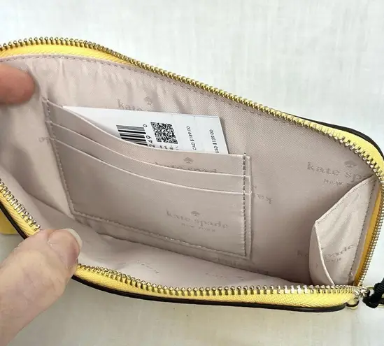 Kate Spade  Mrs.Potts Wristlet Yellow Disney Beauty & The Beast Clutch Wallet New