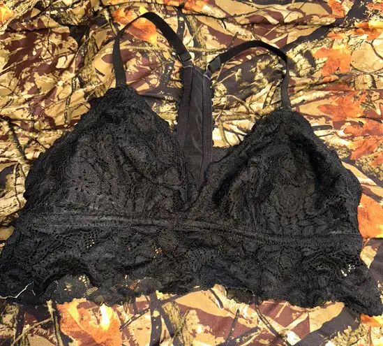 Aerie Black Lace Racerback Bralette