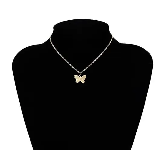 Boutique gold butterfly necklace