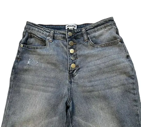 Abound  Button Distressed Mom Jeans, Sz 27