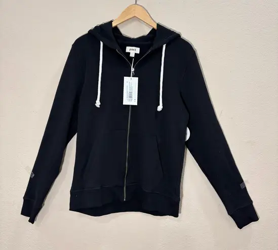 Pact One For All Organic Cotton Full Zip Hoodie Black Unisex Sz S NWT Soft Comfy - Image 1
