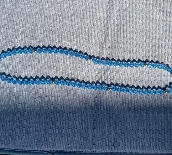 Blue Y2K Beaded Necklace Bracelet Set