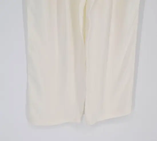 L'Academie NEW Abi Drawstring Pants Relaxed Straight in White Women's S