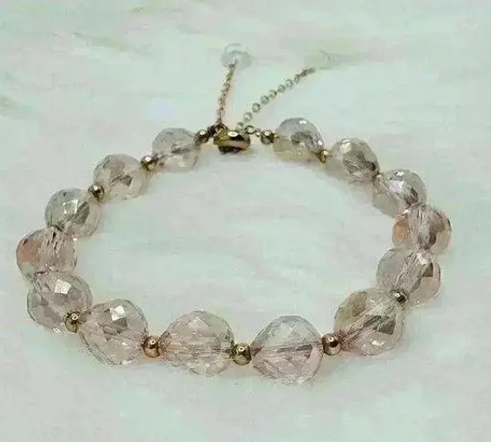 Sparkly Diana Pink Beaded Bracelet