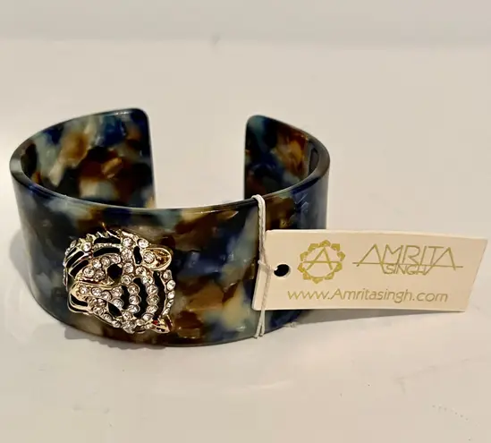 Amrita Singh Austrian Crystal & Goldtone Tiger Cuff