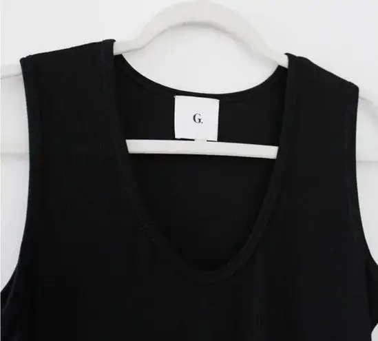 G. Label by Goop Amanda Rib Knit Bodysuit in Black