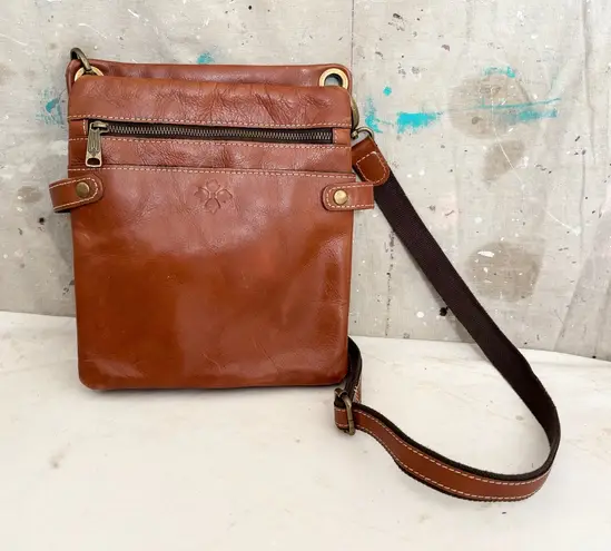 Patricia Nash Prizzi Brown Leather Crossbody Bag