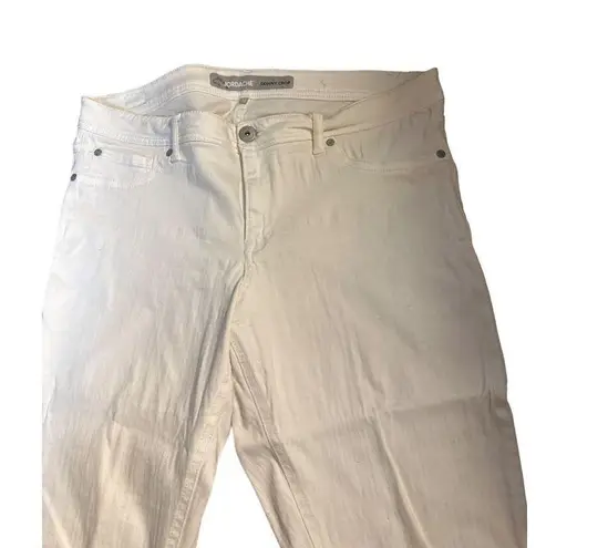 Jordache Women's Skinny Crop White Pants Size 16 Sku 2539