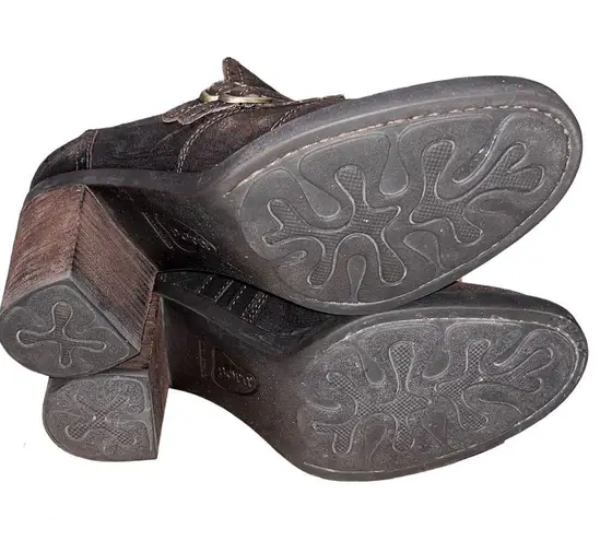 NEW Born Dark Brown Distressed Leather Hazel Kiltie Shoes Size 10