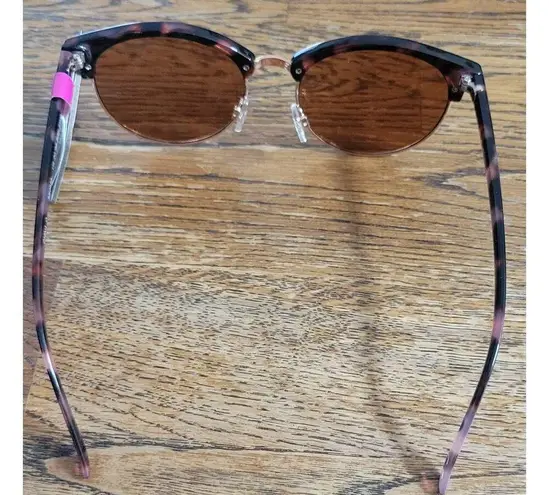Foster Grant Pink Tortoise Shell/Rose Gold Mirrored Sunglasses 100%UV MaxBlock S