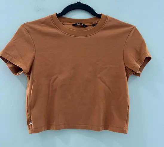 Cuts Clothing Tomboy Cropped Tee Rust Orange Small