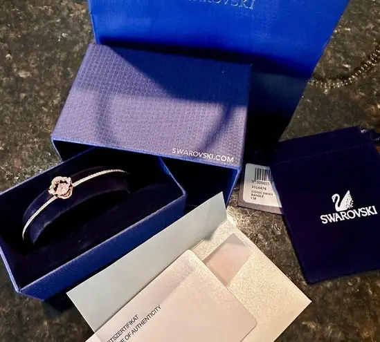 Swavorski NWT Swarovski Sparkling Dance Bangle, Pink, Rose-gold tone plated with box & bag