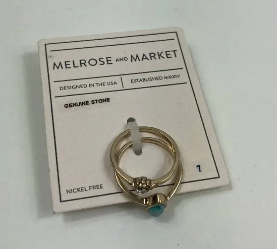 Melrose and Market NWT  stone ring set 7