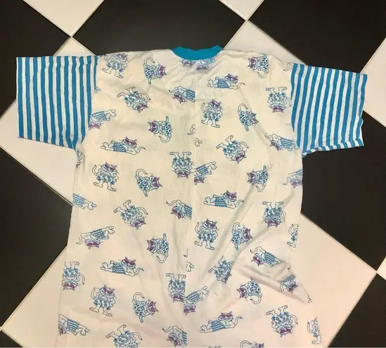 Vintage True Colors Sleepwear AOP All Over Pattern Cat Romper Pajamas size M Multiple Size M
