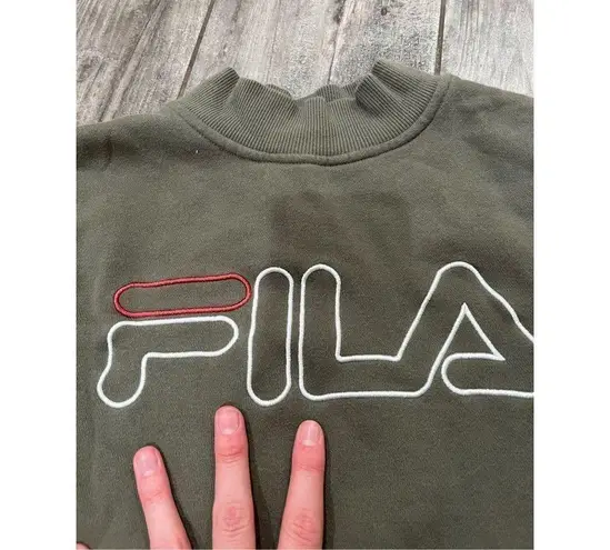 FILA  Mockneck Cropped Sweater Size Small