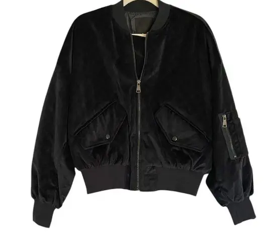 FATE by LFD Black Velour Lined Jacket Size Small