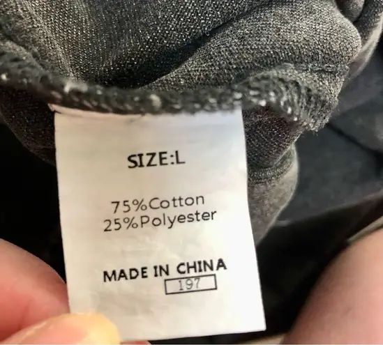 Distressed Denim Faded Black Jean Jacket Denim Button Front Raw Hem Oversized L Size L