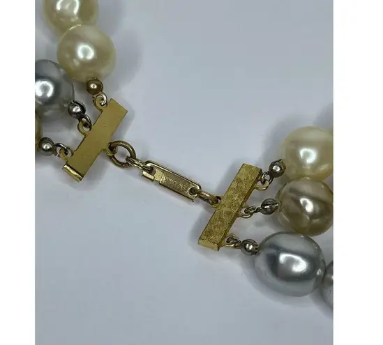 Carol Dauplaise Faux Pearls Necklace 31.5" Multi Strand Statement Patent 3427691