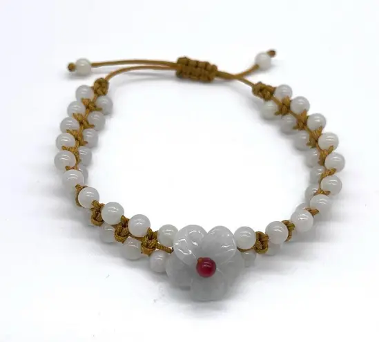 Jade Flower Elegant Bracelet Gold