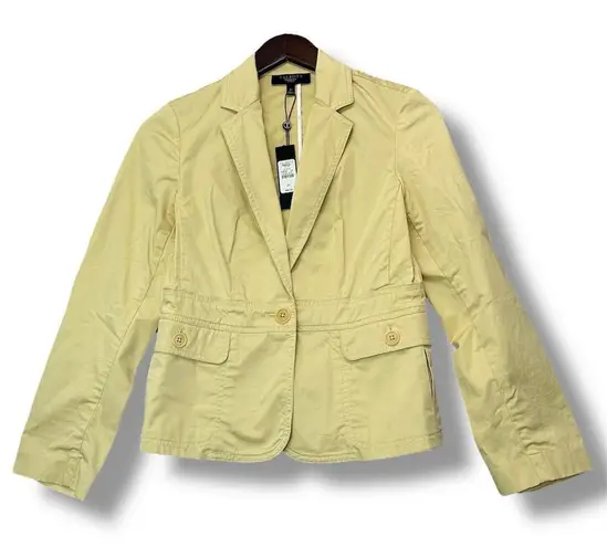 Talbots  Women's Petite Yellow Basic Jacket Size 2P Preppy Light Academia Classic - Image 1
