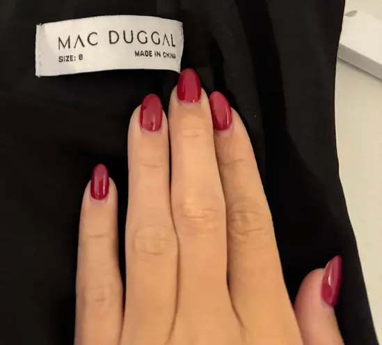 Mac Duggal Black Bubble Mini Dress 8