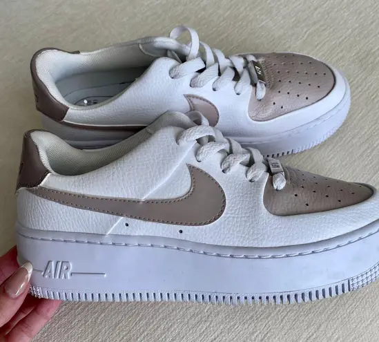 Custom Air Force 1s Brown Size 8