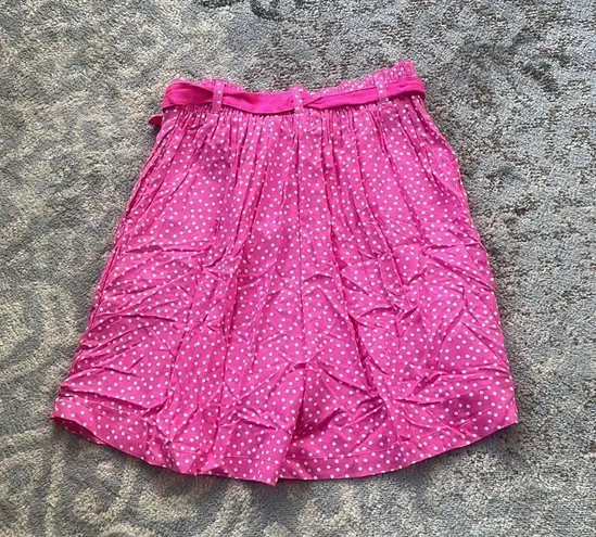 Stefano Vintage Two Piece Short Set Pink & White Polka Dots 14/16